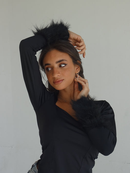 The Black Fur Top