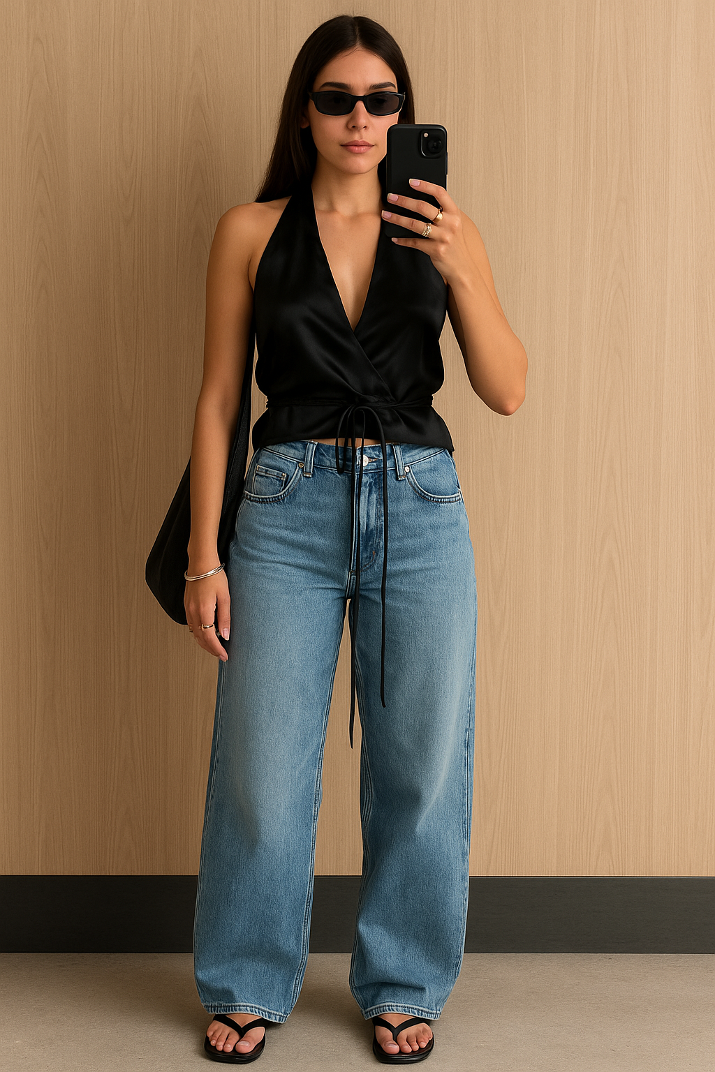 Silk wrap top